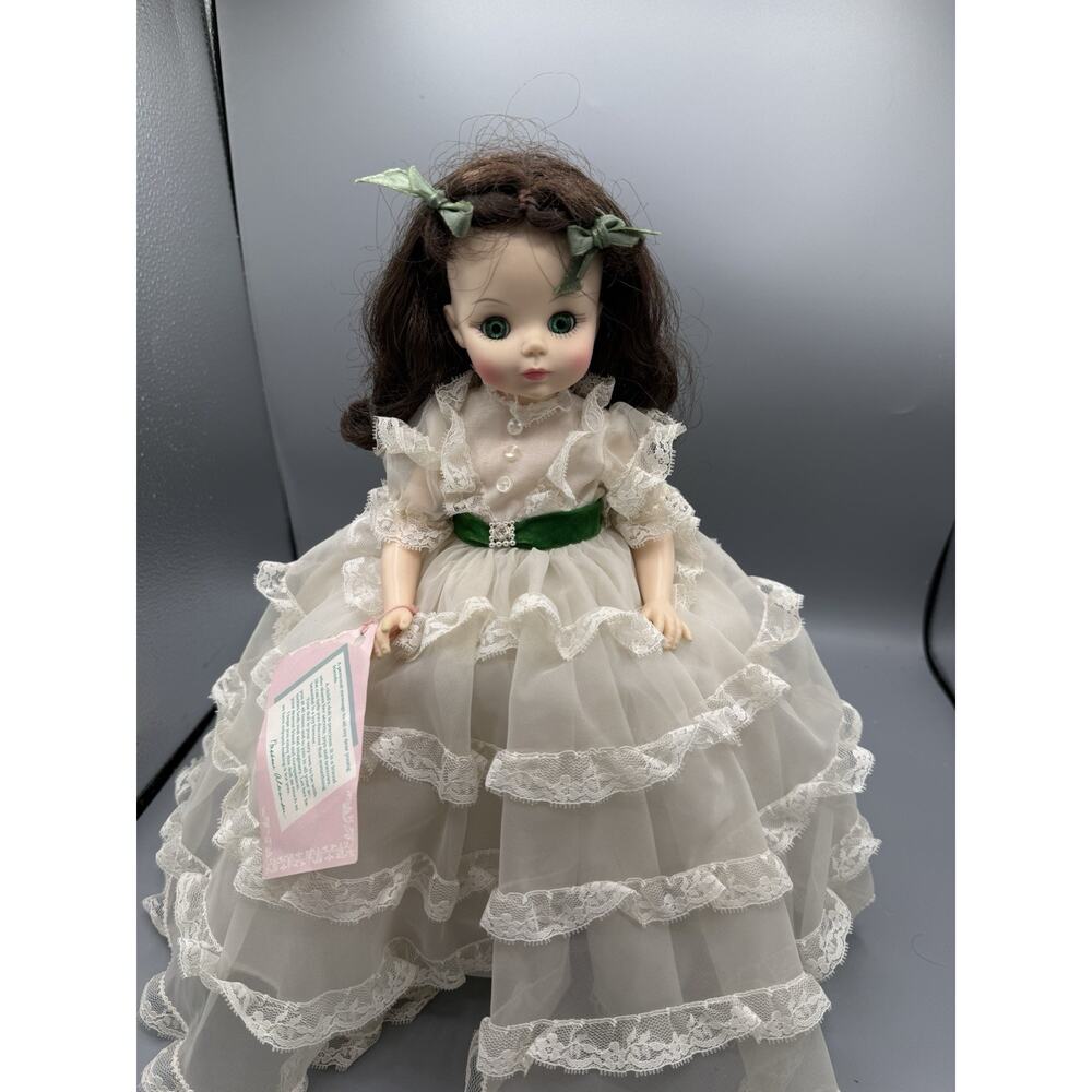 Vintage Madame Alexander Scarlett 1591 14” Doll Box Tag Stand Gone With The Wind